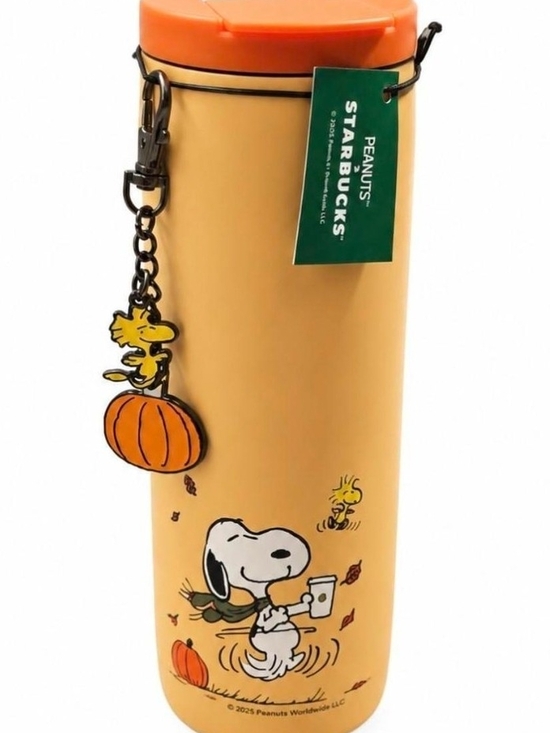 Starbucks Other - Starbucks  Peanuts Snoopy Pumpkin Orange Tumbler with Charm